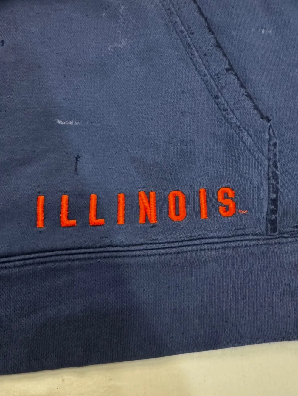 Vintage Y2K Nike Team Illinois Fighting Illini Hoodie Mens 2XL Navy